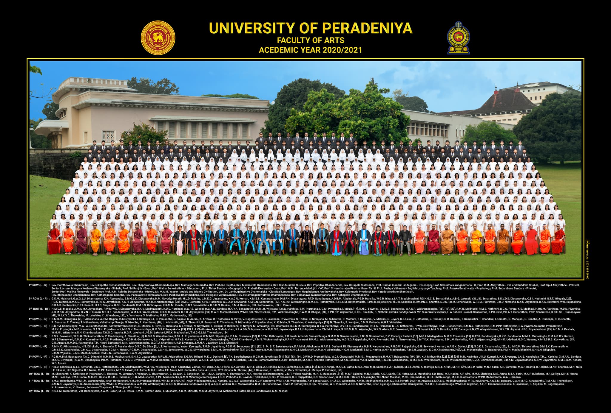 University of Peradeniya — Faculty of Arts batch photography by PhotoPlus