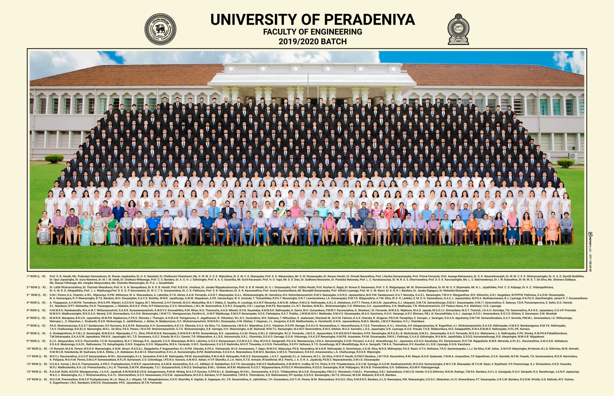 University of Peradeniya — Faculty of Arts & Engineering batch photography by PhotoPlus
